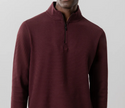 Robert Barakett Karuna Long-Sleeve Half Zip | Bordeaux - Caswell's Fine Menswear