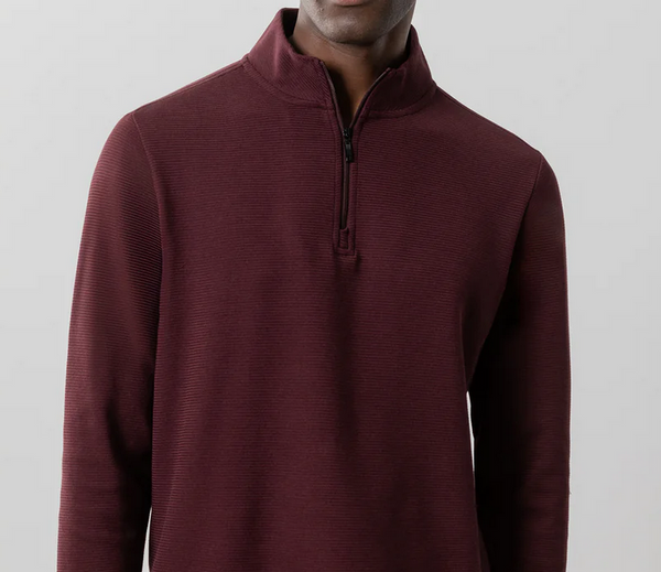 Robert Barakett Karuna Long-Sleeve Half Zip | Bordeaux - Caswell's Fine Menswear