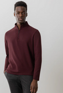 Robert Barakett Karuna Long-Sleeve Half Zip | Bordeaux - Caswell's Fine Menswear