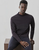 Robert Barakett Walcove Long-Sleeve High Crew | Port - Caswell's Fine Menswear