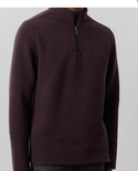 Robert Barakett Inman Herringbone Half Zip Long Sleeve | Red - Caswell's Fine Menswear