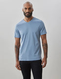 Robert Barakett V Tee, Dover Blue - Caswell's Fine Menswear