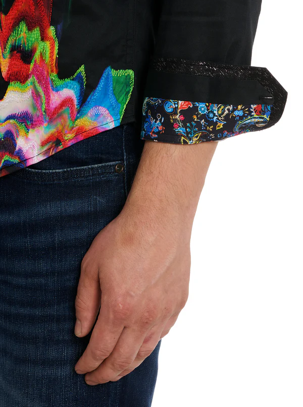 Robert Graham Shirt Aurora | Black - Caswell's Fine Menswear
