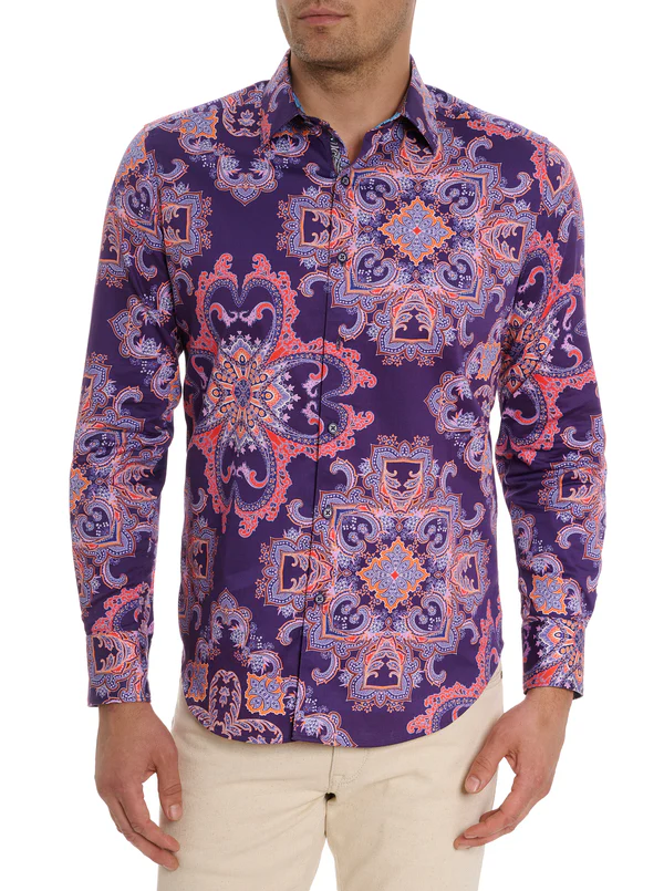 Robert Graham Shirt Casino Royal | Purple - Caswell's Fine Menswear