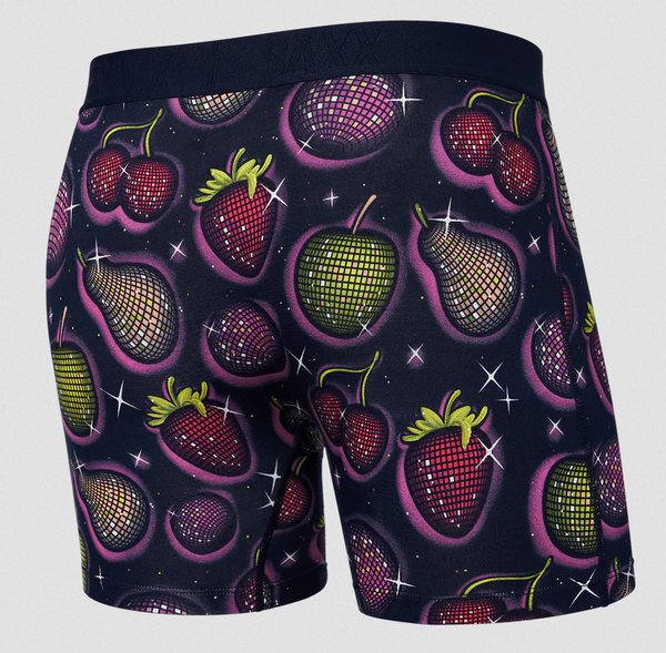 Saxx Vibe Comfort Blend Boxer Brief 5" | Disco Fruit-Maritime Blue - Caswell's Fine Menswear