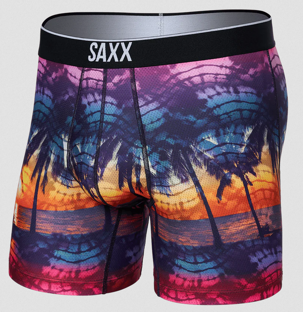 Saxx Volt Breathable Mesh Boxer Brief | Horizon Palms- Multi - Caswell's Fine Menswear