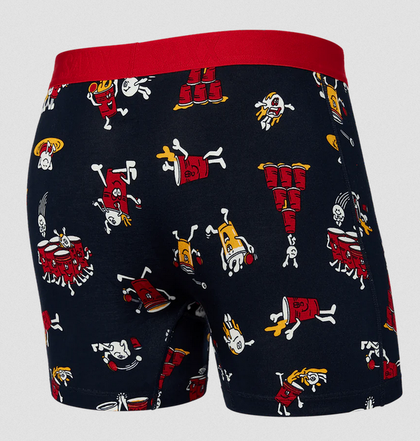 Saxx Vibe Super Soft Comfort Blend Boxer Brief 5" | Party Foul- Dark Ink - Caswell's Fine Menswear