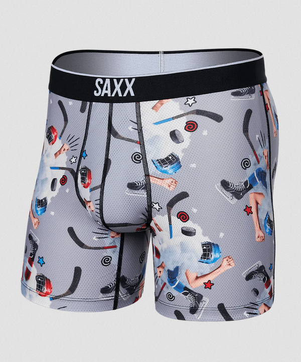 Saxx Volt Breathable Mesh Breathable Mesh Boxer Brief 5" | Timeout-Grey - Caswell's Fine Menswear