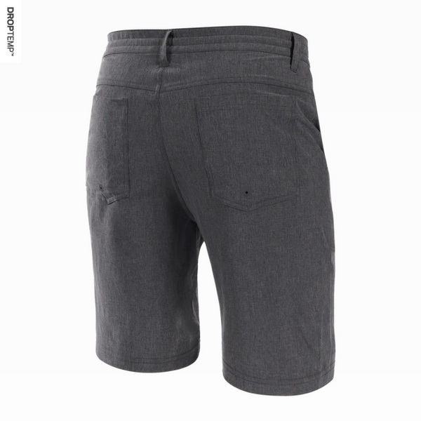 Saxx Land To Sand Hybrid Swim Short Swim Shorts 9" / Black Shade Heather - Caswell's Fine Menswear