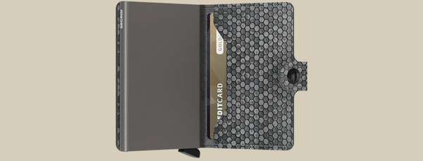 Secrid Hexagon Miniwallet | Grey - Caswell's Fine Menswear
