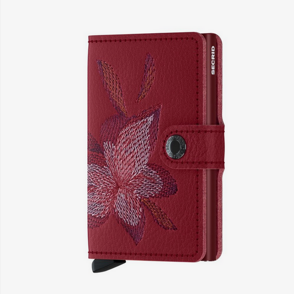 Secrid Miniwallet Stitch Magnolia Rosso - Caswell's Fine Menswear