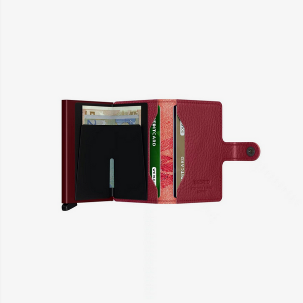 Secrid Miniwallet Stitch Magnolia Rosso - Caswell's Fine Menswear