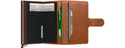 Secrid Premium Miniwallet Embossed Lines | Congac - Caswell's Fine Menswear