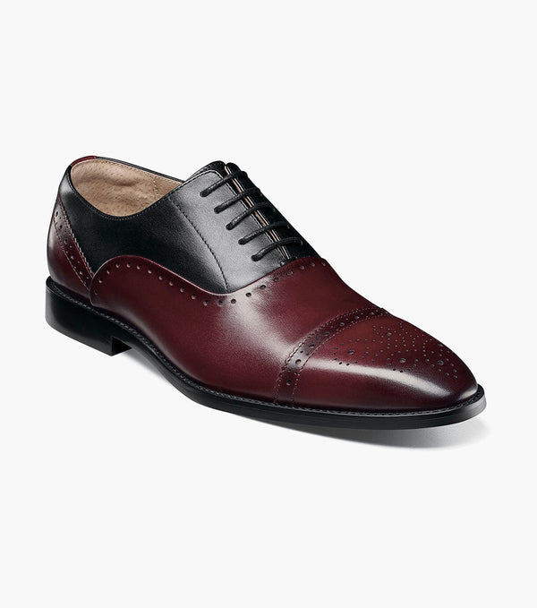 Stacey Adams Reynolds Cap Toe Oxford Burgandy Caswell's Fine