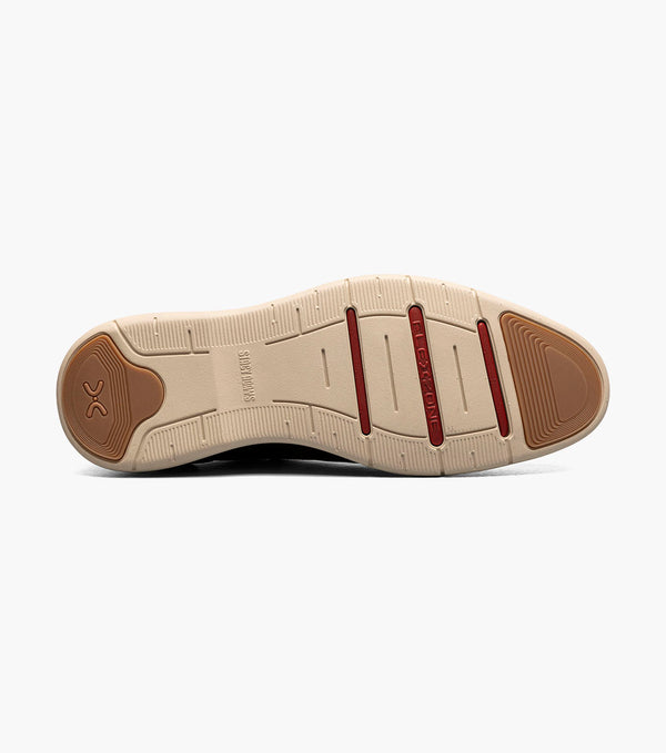 Stacey Adams Edgewood Wingtip Elastic Lace Up | Taupe - Caswell's Fine Menswear