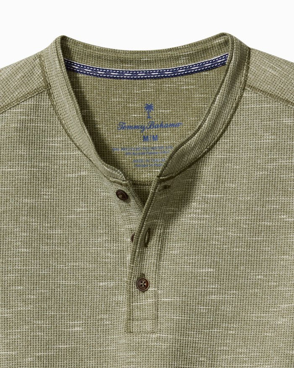 Tommy Bahama Morro Beach Long-Sleeve Henley | Tea Leaf - Caswell's Fine Menswear
