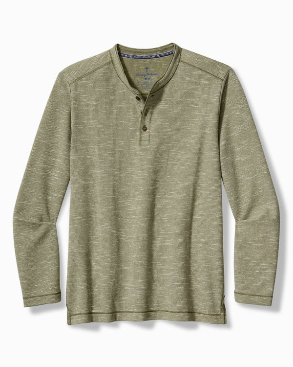 Tommy Bahama Morro Beach Long-Sleeve Henley | Tea Leaf - Caswell's Fine Menswear