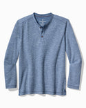Tommy Bahama Morro Beach Long-Sleeve Henley | Dockside Blue - Caswell's Fine Menswear