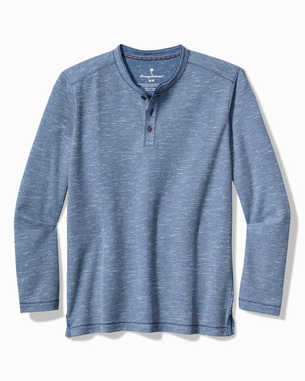 Tommy Bahama Morro Beach Long-Sleeve Henley | Dockside Blue - Caswell's Fine Menswear