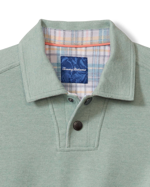 Tommy Bahama Las Arias Polo Long Sleeve | Azue Water Heather - Caswell's Fine Menswear