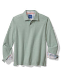 Tommy Bahama Las Arias Polo Long Sleeve | Azue Water Heather - Caswell's Fine Menswear