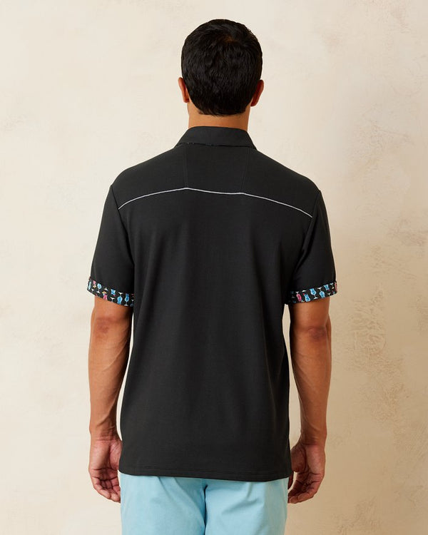Tommy Bahama Cocktail Time Five o'Clock IslandZone® Polo, Black - Caswell's Fine Menswear