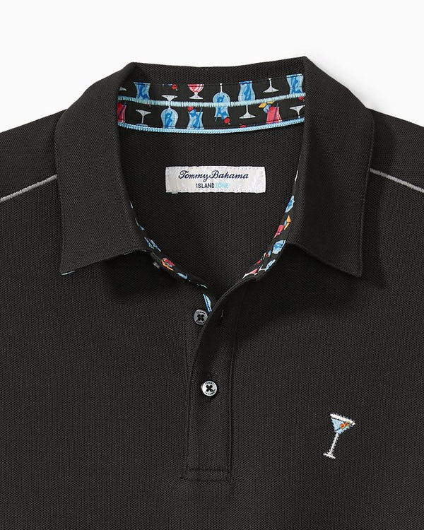 Tommy Bahama Cocktail Time Five o'Clock IslandZone® Polo, Black - Caswell's Fine Menswear