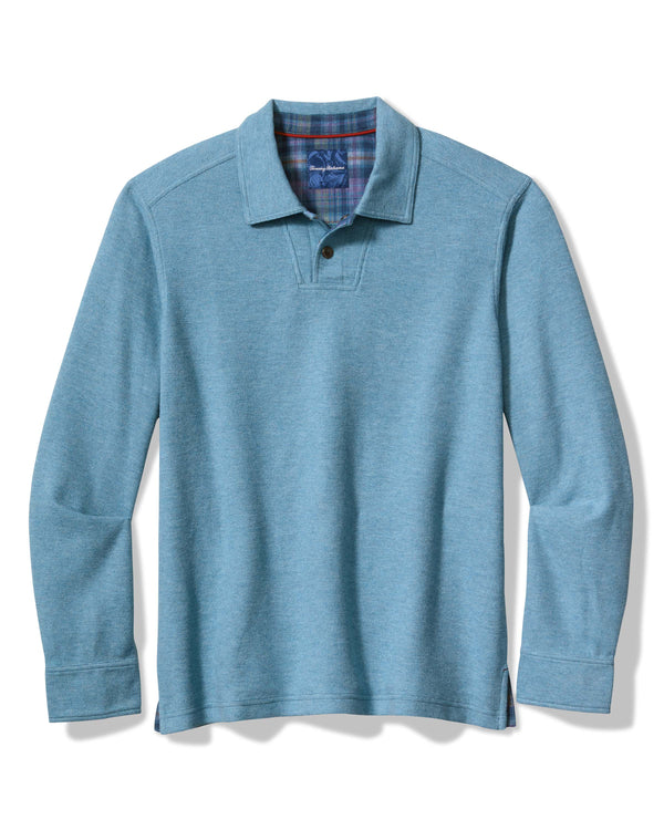 Tommy Bahama Las Arias Polo Long Sleeve | Corfu Blue - Caswell's Fine Menswear