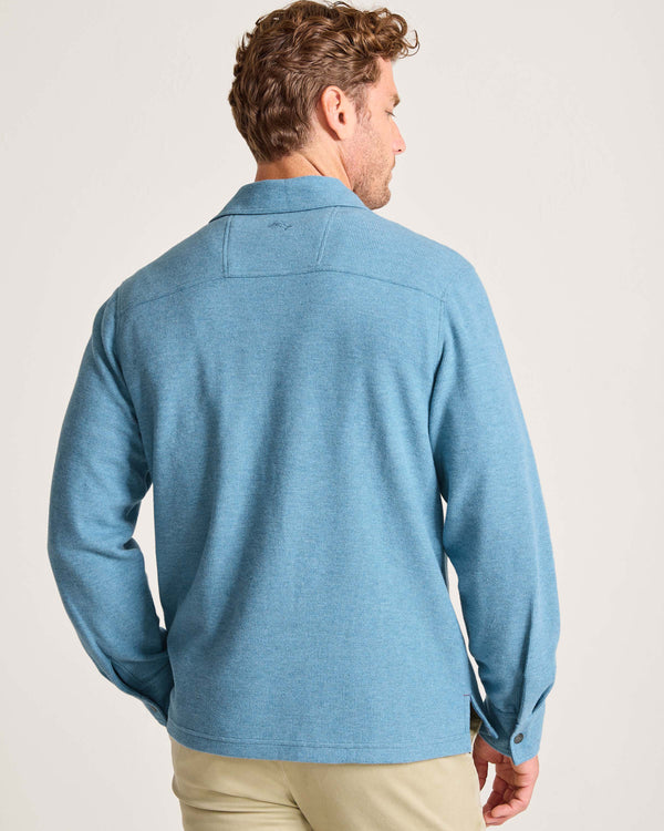 Tommy Bahama Las Arias Polo Long Sleeve | Corfu Blue - Caswell's Fine Menswear