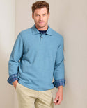 Tommy Bahama Las Arias Polo Long Sleeve | Corfu Blue - Caswell's Fine Menswear