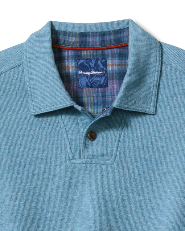 Tommy Bahama Las Arias Polo Long Sleeve | Corfu Blue - Caswell's Fine Menswear