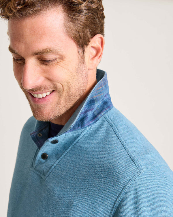 Tommy Bahama Las Arias Polo Long Sleeve | Corfu Blue - Caswell's Fine Menswear