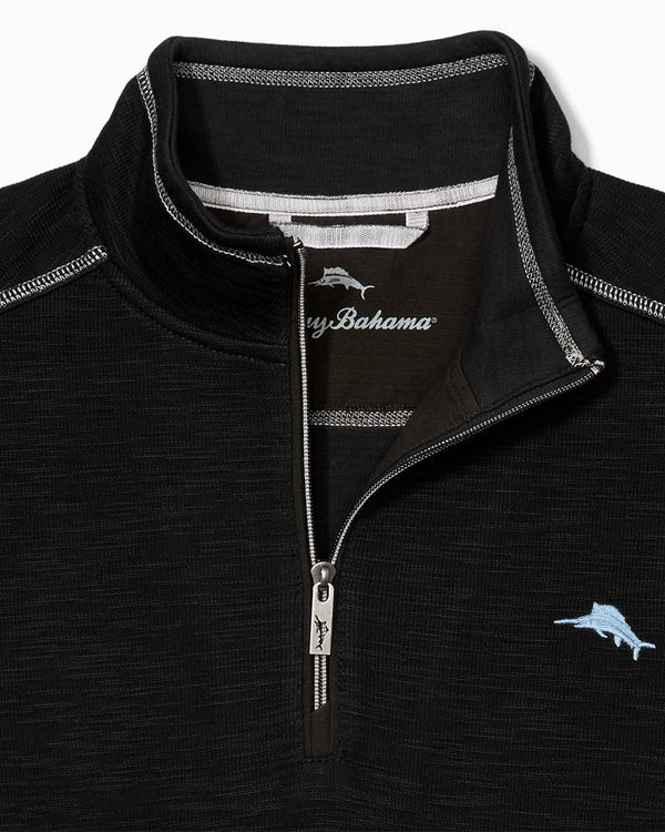 Tommy Bahama Tobago Bay Half Zip, Black - Caswell's Fine Menswear