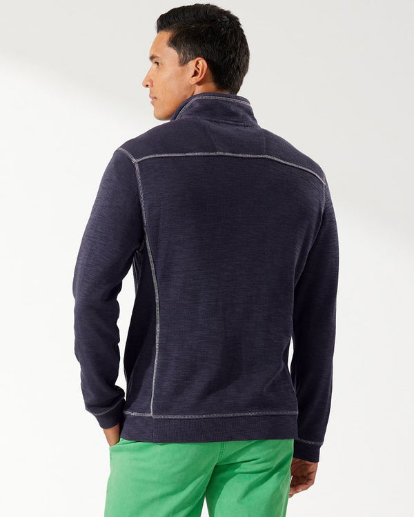Tommy Bahama Tobago Bay Half Zip, Ocean Deep - Caswell's Fine Menswear