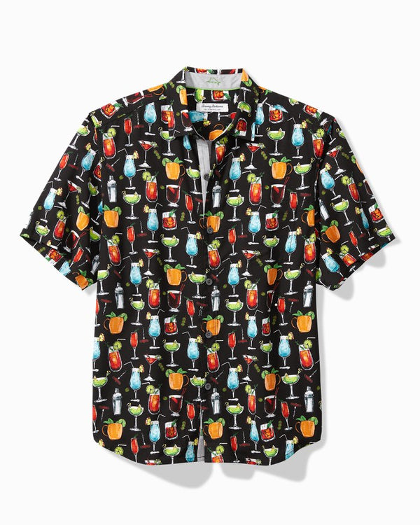 Tommy Bahama Veracruz Cay All Nighter Short-Sleeve Shirt, Black - Caswell's Fine Menswear