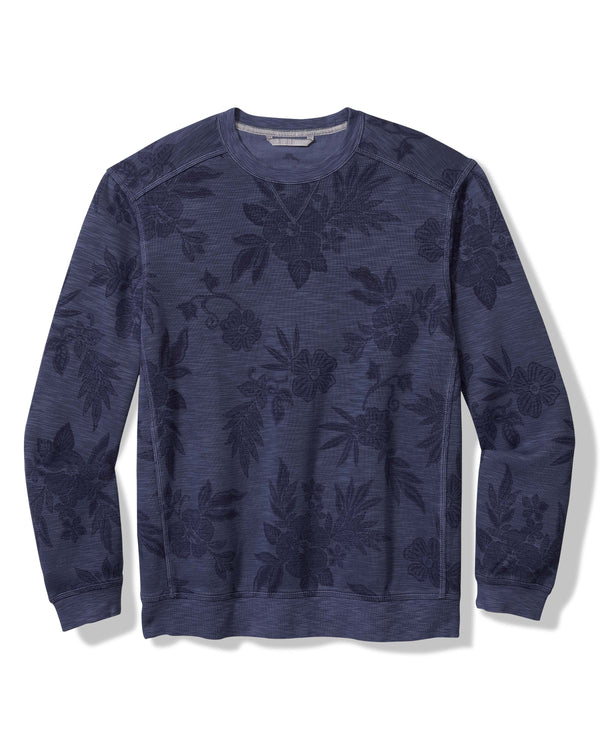 Tommy Bahama Bay Blooms Crew | Deep Marine - Caswell's Fine Menswear