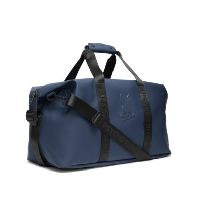 Psycho Bunny Mens Rubberized Duffle Bag | Navy