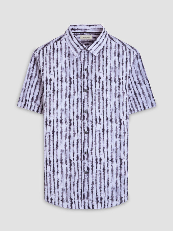 Bugatchi Orson Seersucker Shirt | Zinc - Caswell's Fine Menswear