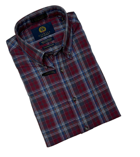 🇨🇦 Viyella Button Down Shirt | Burgandy
