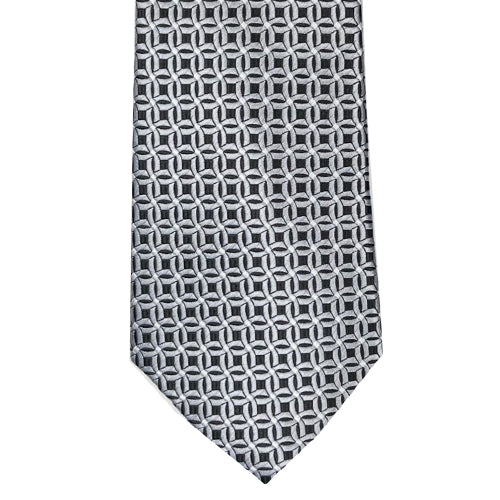 tie, Black/Silver - Caswell's Fine Menswear