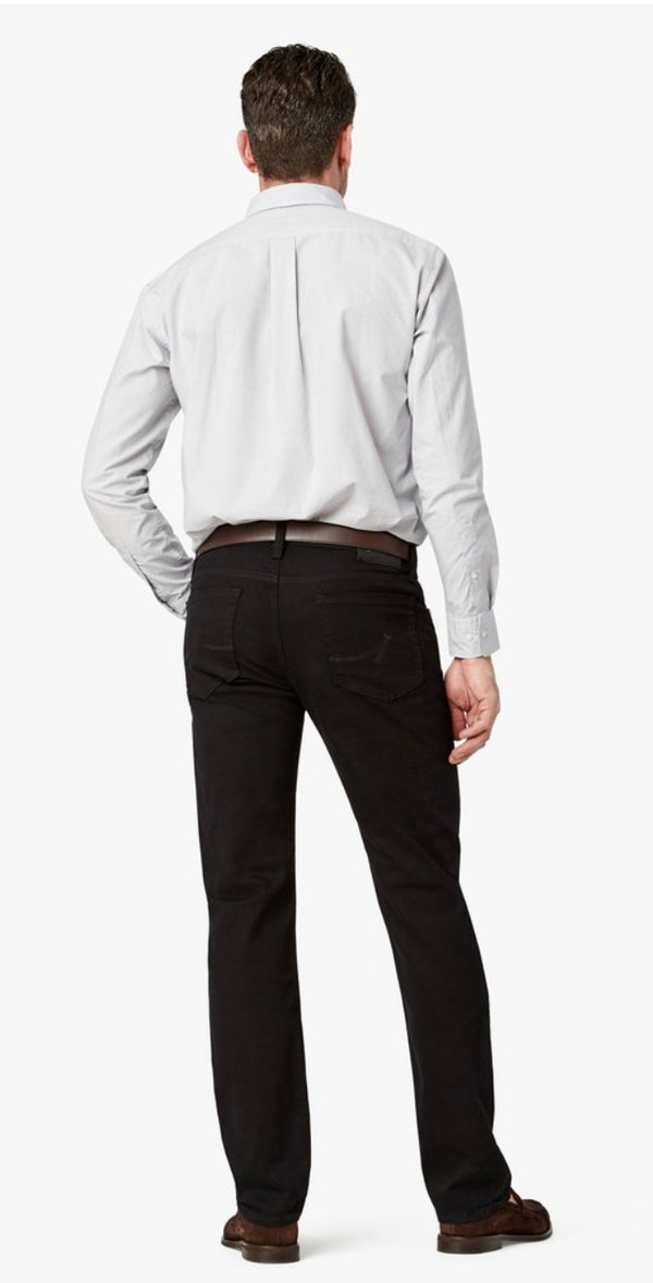 34 Heritage Courage Straight Leg Jeans In Black - Caswell's Fine Menswear