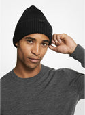 Ribbed Knit Beanie Hat, Black - Caswell's Fine Menswear
