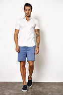 Short Sleeve Shirt Kent Collar, White - Caswell's Fine Menswear