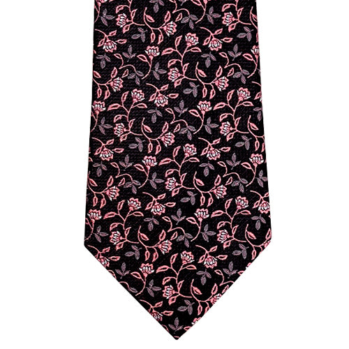 Tie, Black/Rose - Caswell's Fine Menswear