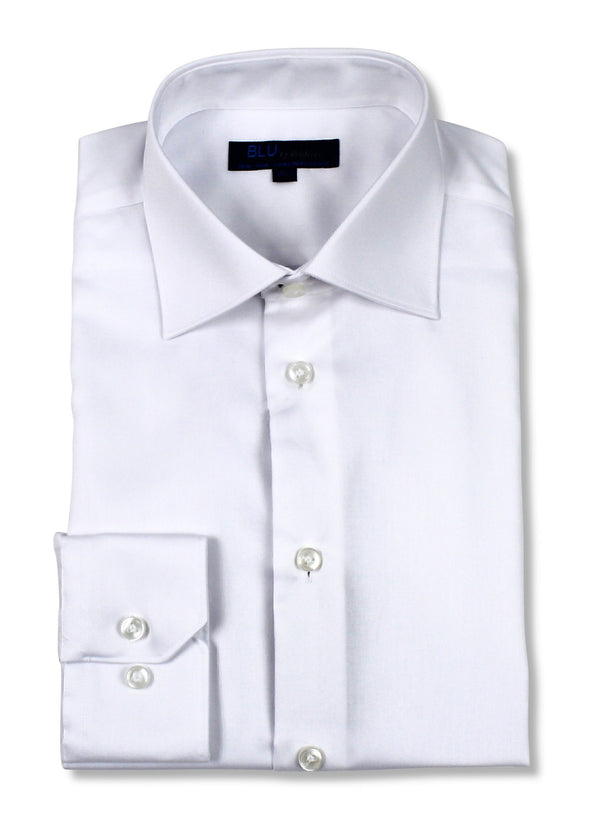 BLU DRESS SHIRT MODERN FIT WHITE - Caswell's Fine Menswear