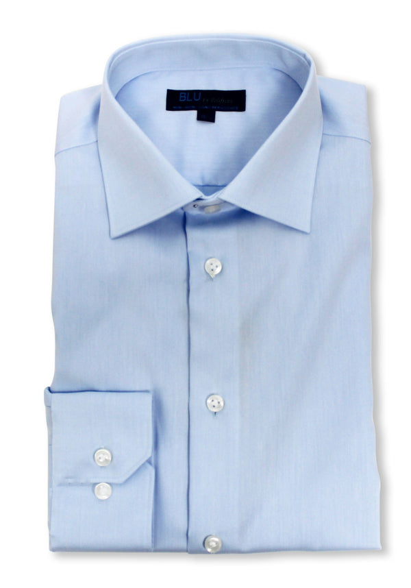 BLU DRESS SHIRT MODERN FIT POWDER BLUE - Caswell's Fine Menswear