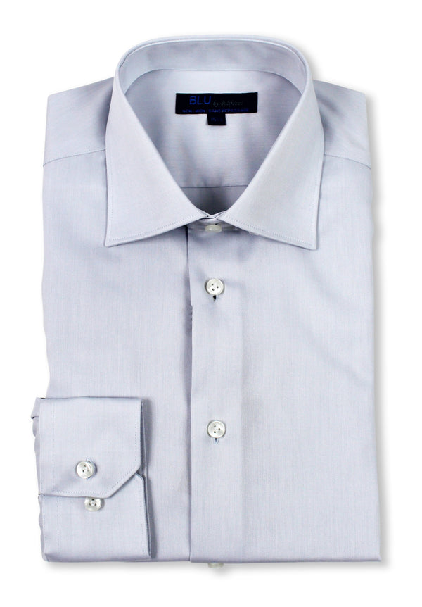 BLU DRESS SHIRT MODERN FIT SILVER - Caswell's Fine Menswear