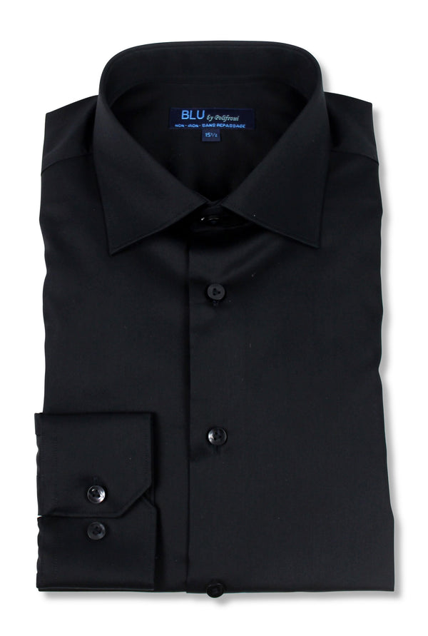 BLU DRESS SHIRT MODERN FIT BLACK - Caswell's Fine Menswear