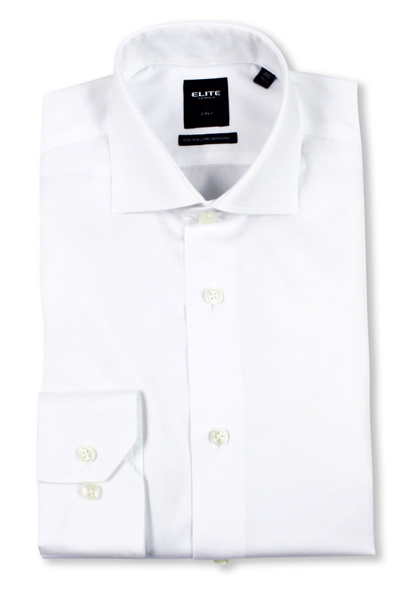 ELITE DRESS SHIRT SLIM FIT WHITE - Caswell's Fine Menswear