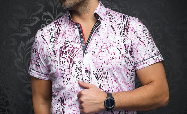 Knit Shirt Futuna, Pink - Caswell's Fine Menswear
